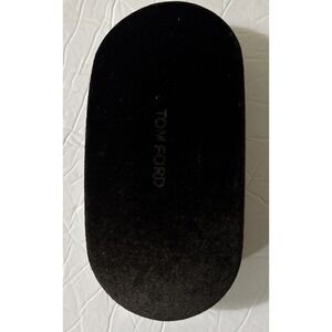 Tom Ford Eyeglass Hard Case Black Velvet Velour 6.5 X 3 X 2.25" Clamshell